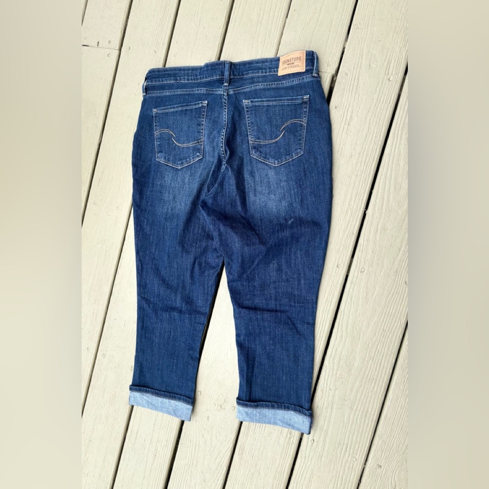 LEVIS Signature (Gold) by Levi Strauss Dark Blue Ankle Mid-Rise Jeans, Size: 14 - Picture 2 of 10